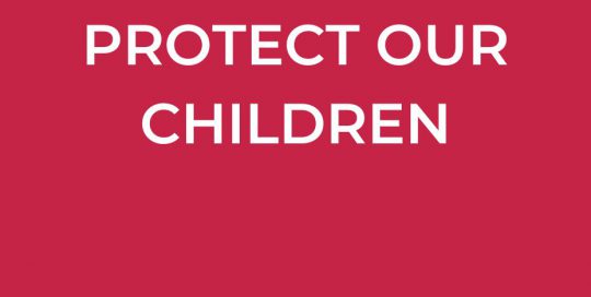 Red square entitled Project Protect Our Children